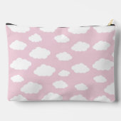 Custom Monogram Niedlich Girly Pink Cloud Geschenk Zubehörtasche (Rückseite)
