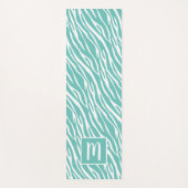 Custom Monogram Niedlich Zebra Stripes Art Muster Yogamatte (Vorderseite)