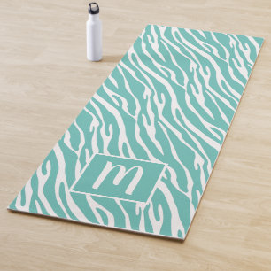 Custom Monogram Niedlich Zebra Stripes Art Muster Yogamatte