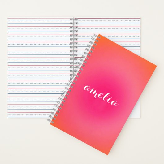 Custom Monogram Notebook – Serif Name With Aura Notizblock (Innen)