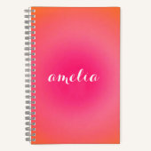 Custom Monogram Notebook – Serif Name With Aura Notizblock (Vorderseite)