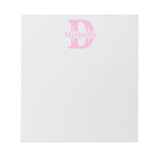 Custom Monogram Notepad - Create Your Own Sticky Notizblock (Vorderseite)