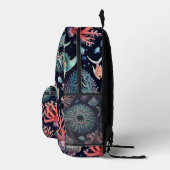Custom Monogram Ocean Life Backpack Bedruckter Rucksack (Rechts)