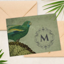 Custom Monogram Parrot