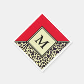 Custom Monogram Party Paper Napkins Serviette (Ecke)