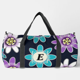 Custom Monogram Passion Blume Floral Large Duffle Bag