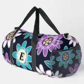 Custom Monogram Passion Blume Floral Large Duffle Bag (Rechte Ecke)