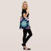Custom Monogram Passion Blume Floral Shoulder Tasche (Am Model)
