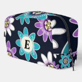 Custom Monogram Passion Blume Floral Toilettenbeut Waschbeutel (Rechte Ecke)