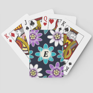 Custom Monogram Passion Blume Poker Cards Spielkarten