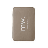 Custom Monogram Pastel Elegant Stilvoll modern Badematte (Vorderseite Vertikal)