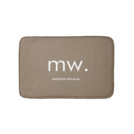 Custom Monogram Pastel Elegant Stilvoll modern Badematte
