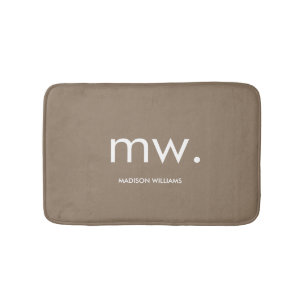 Custom Monogram Pastel Elegant Stilvoll modern Badematte