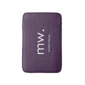 Custom Monogram Pastel Elegant Stilvoll modern Badematte (Vorderseite Vertikal)