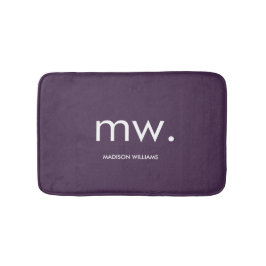 Custom Monogram Pastel Elegant Stilvoll modern Badematte