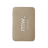 Custom Monogram Pastel Elegant Stilvoll modern Badematte (Vorderseite Vertikal)