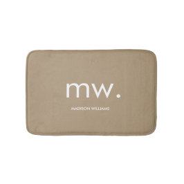 Custom Monogram Pastel Elegant Stilvoll modern Badematte