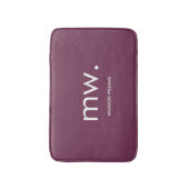 Custom Monogram Pastel Elegant Stilvoll modern Badematte (Vorderseite Vertikal)