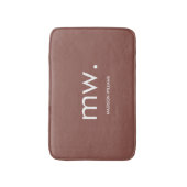 Custom Monogram Pastel Elegant Stilvoll modern Badematte (Vorderseite Vertikal)