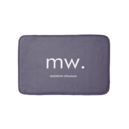 Custom Monogram Pastel Elegant Stilvoll modern Badematte