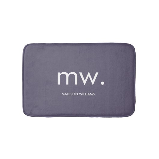 Custom Monogram Pastel Elegant Stilvoll modern Badematte (Vorderseite)