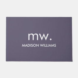 Custom Monogram Pastel Elegant Stilvoll modern Fußmatte