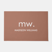 Custom Monogram Pastel Elegant Stilvoll modern Fußmatte (Vorderseite)