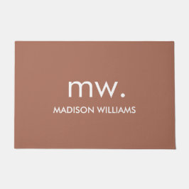 Custom Monogram Pastel Elegant Stilvoll modern Fußmatte
