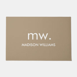 Custom Monogram Pastel Elegant Stilvoll modern Fußmatte