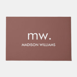 Custom Monogram Pastel Elegant Stilvoll modern Fußmatte