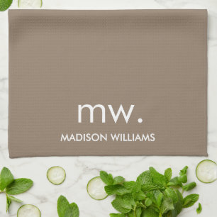Custom Monogram Pastel Elegant Stilvoll modern Geschirrtuch