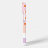Custom Monogram Pastel Polka Dot Lilac Karo Gesche Case-Mate iPhone Hülle (Rückseite / Links)