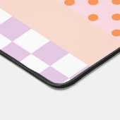 Custom Monogram Pastel Polka Dot Lilac Karo Gesche Schreibtischunterlage (Ecke)