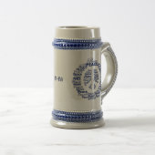 Custom Monogram Peace-Tasse Bierglas (VorderseiteRechts)