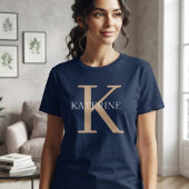 Custom Monogram Personalized Initial Name T-Shirt