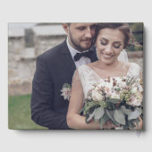 Custom Monogram Photo Wedding Guest Book Gästebuch (Rückseite)