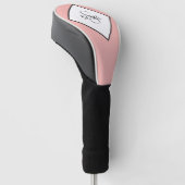 Custom Monogram Pink Golf Head Cover Headcover (angewinkelt)