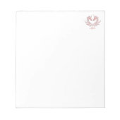 Custom Monogram, Pink, Scaly Dragon Heart Notizblock (Vorderseite)