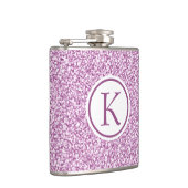 Custom Monogram Pink Sparkask Flachmann (Rechts)
