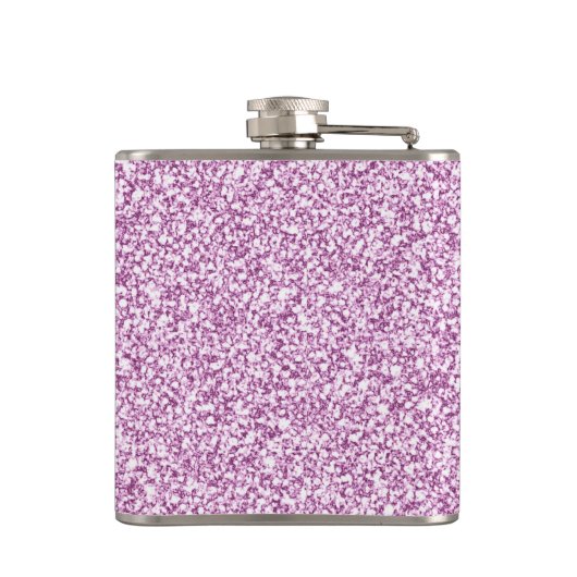 Custom Monogram Pink Sparkask Flachmann (Rückseite)