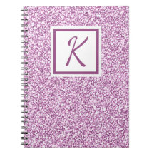Custom Monogram Pink Sparkbook