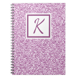 Custom Monogram Pink Sparkbook Notizblock