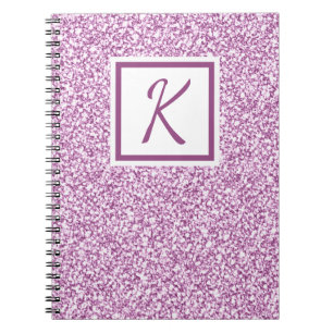 Custom Monogram Pink Sparkbook Notizblock