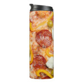 Custom monogram PIZZA tumbler Thermosbecher (Nach rechts gedreht)