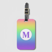 Custom Monogram Rainbow Gepäckanhänger (Vorderseite Vertikal)