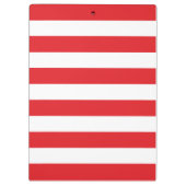 Custom Monogram Red and Turquoise Bold Stripes Klemmbrett (Rückseite)