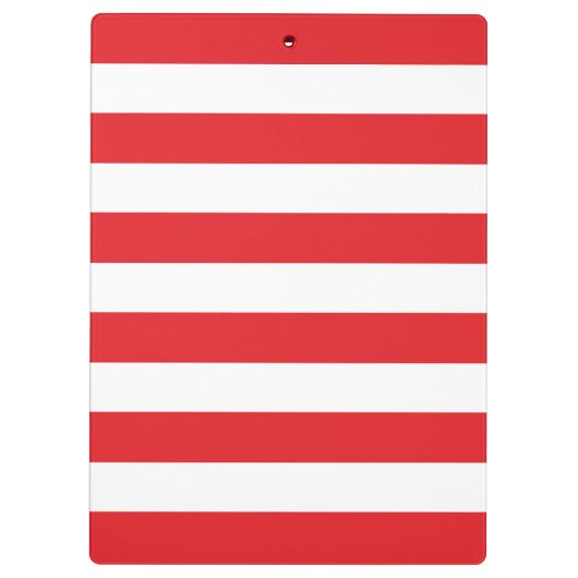 Custom Monogram Red and Turquoise Bold Stripes Klemmbrett (Rückseite)