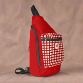 Custom Monogram Red Gingham Feminine Stylish Crossbody Bag