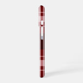 Custom Monogram Red Kariert iPhone 16 Hülle (Linke Seite)
