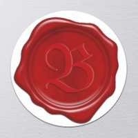 Custom Monogram Red Wax Siegel
